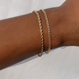 Thick Gold Link Bracelet | Modern Chain Wristwear Trend
