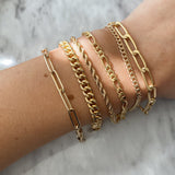 Thick Gold Link Bracelet | Modern Chain Wristwear Trend