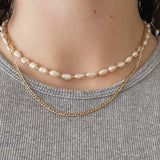 Freshwater Pearl Layering Necklace | Chic Gold Jewelry Gift