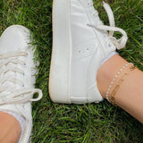 Dainty Pearl Beaded Anklet | Feminine Summer Jewelry