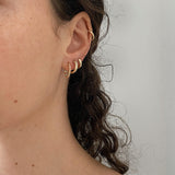 Textured Gold Hoop Earrings | Sculptural Pearl Drop Look