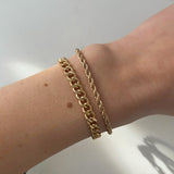 Thick Gold Link Bracelet | Modern Chain Wristwear Trend