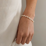 Freshwater Pearl Gold Bracelet | Elegant Layering Jewelry