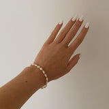 Freshwater Pearl Gold Bracelet | Elegant Layering Jewelry