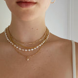 Freshwater Pearl Layering Necklace | Chic Gold Jewelry Gift