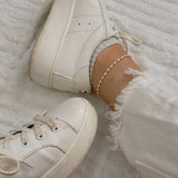 Dainty Pearl Beaded Anklet | Feminine Summer Jewelry
