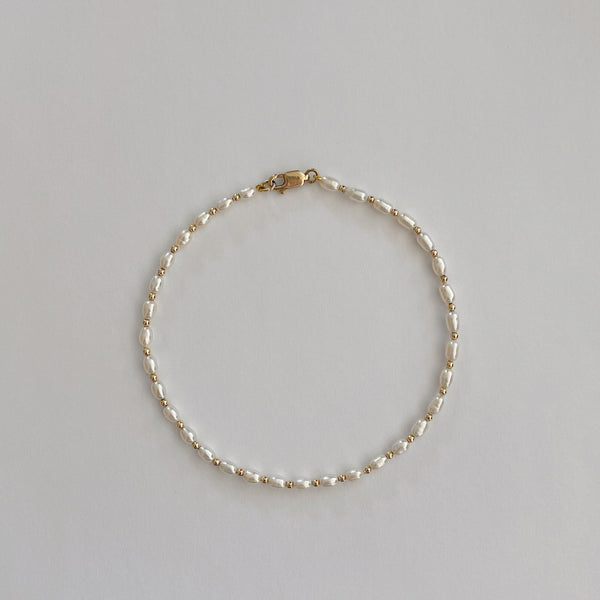 Dainty Pearl Beaded Anklet | Feminine Summer Jewelry